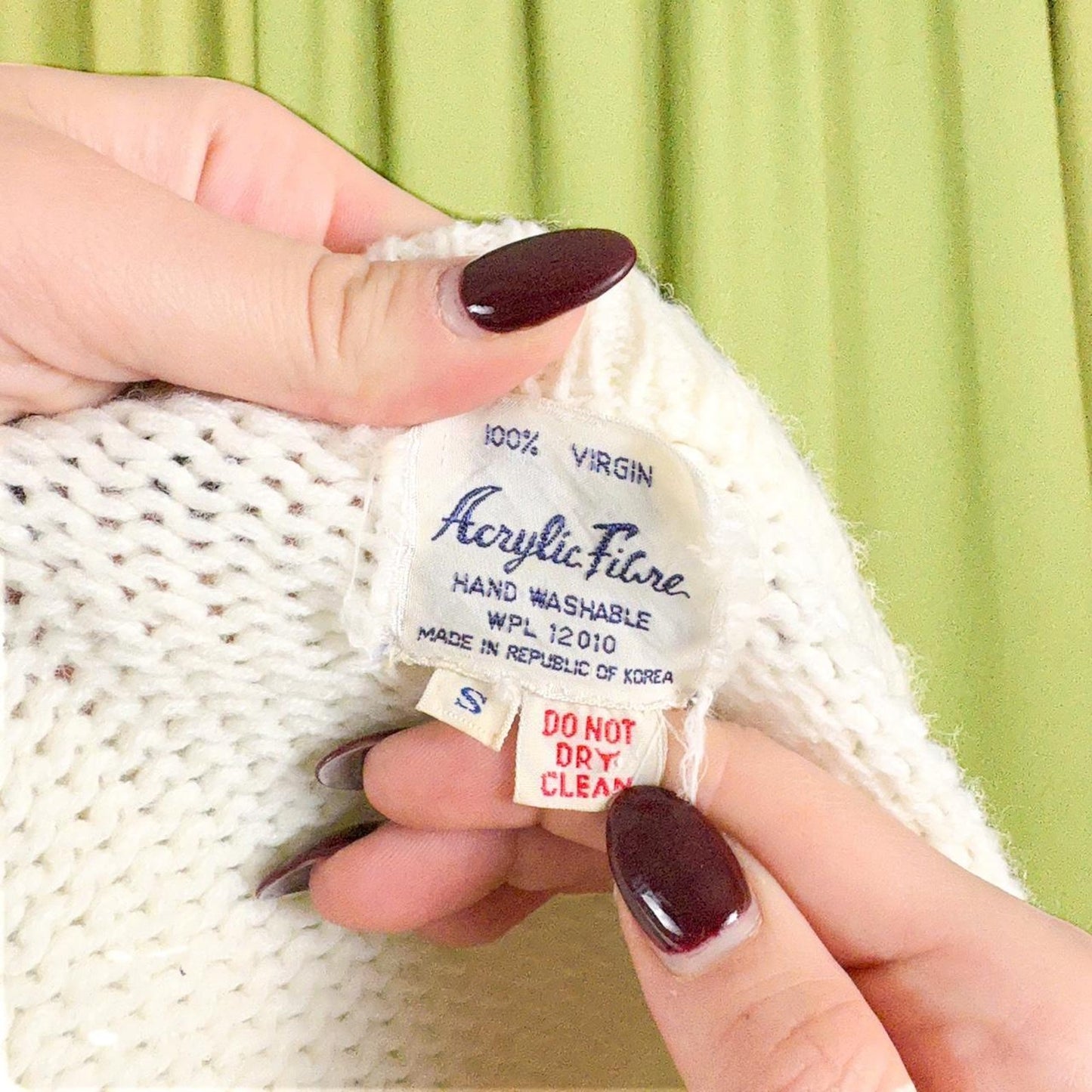 70s Vintage Cream and Blue Fair Isle Knit Sweater