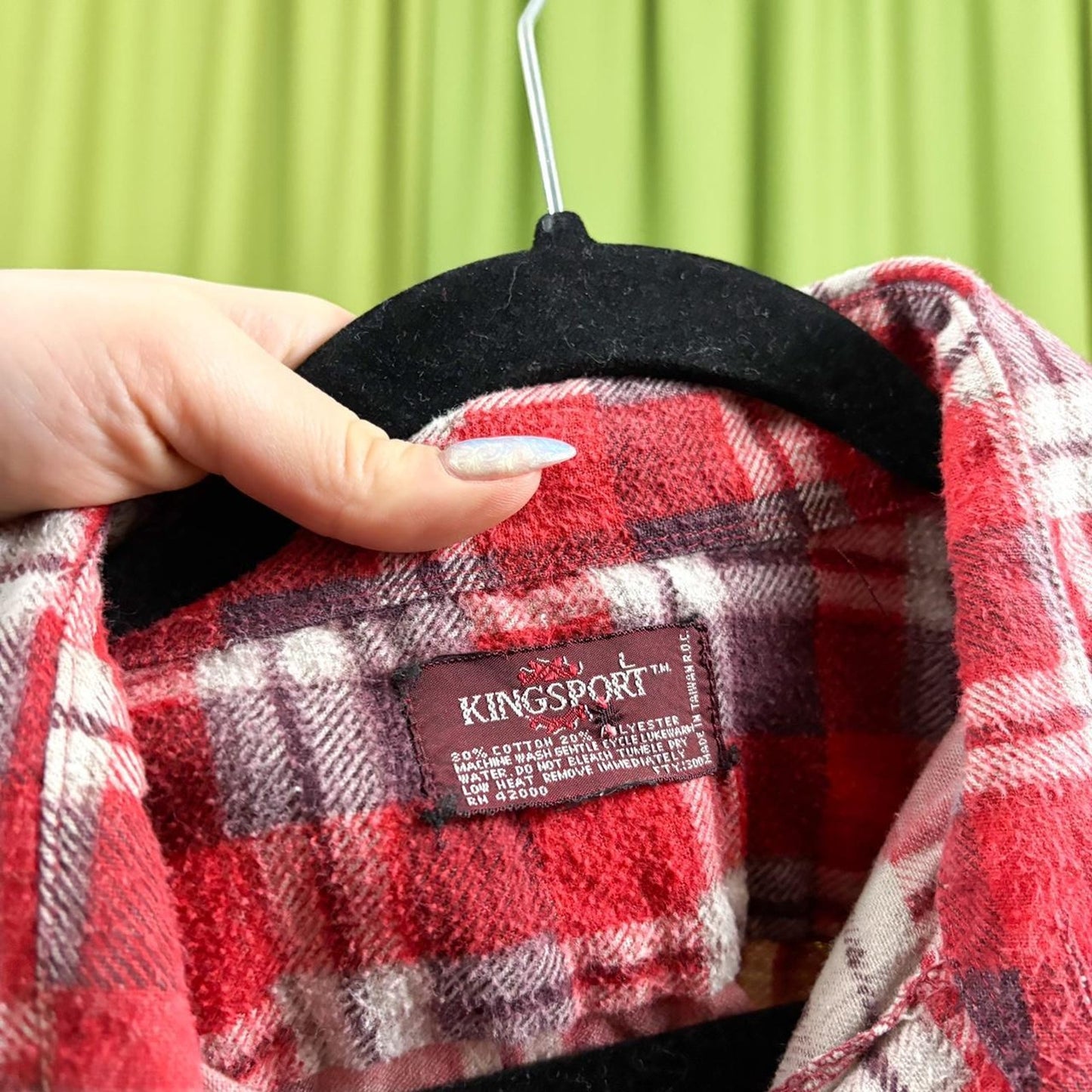 80s Vintage Red and Black Plaid Flannel Shirt