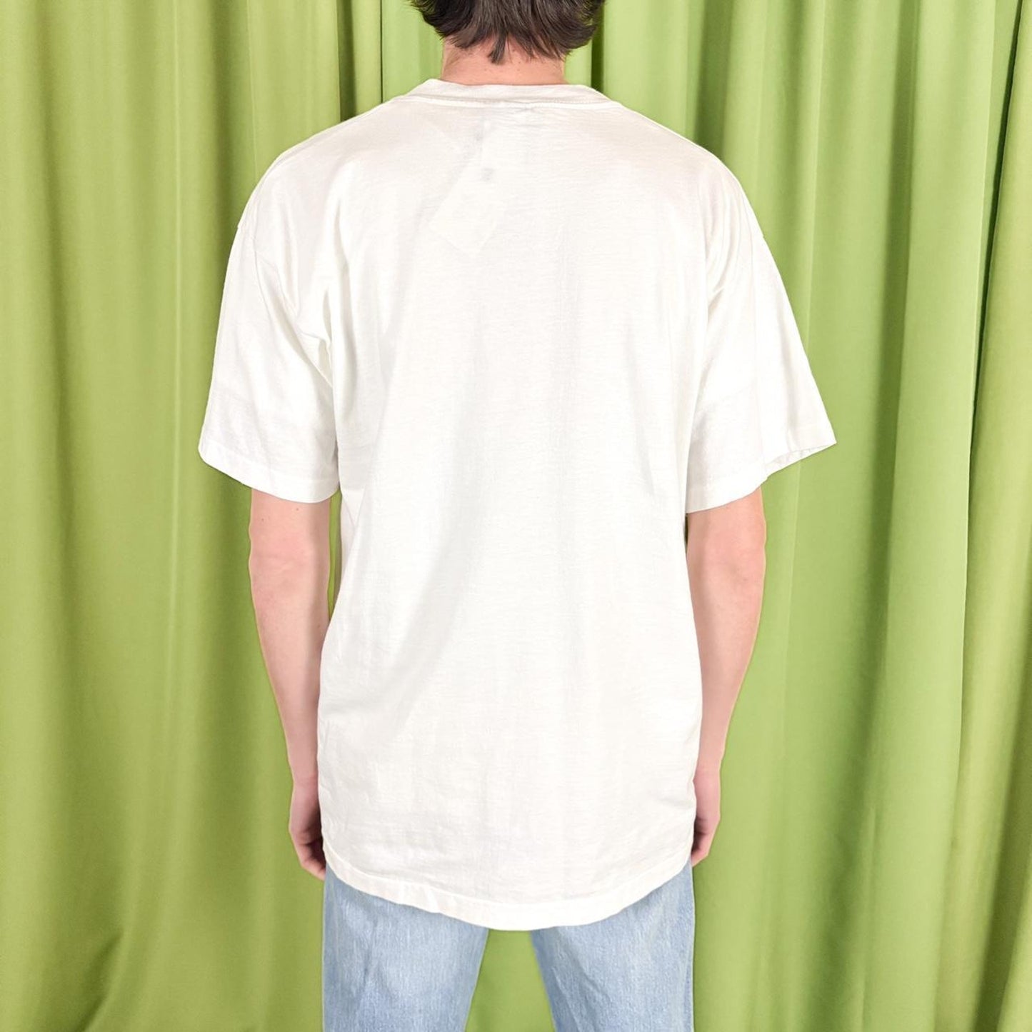 90s Vintage White Shit-Zhu Dog Graphic Single Stitch Cotton T Shirt