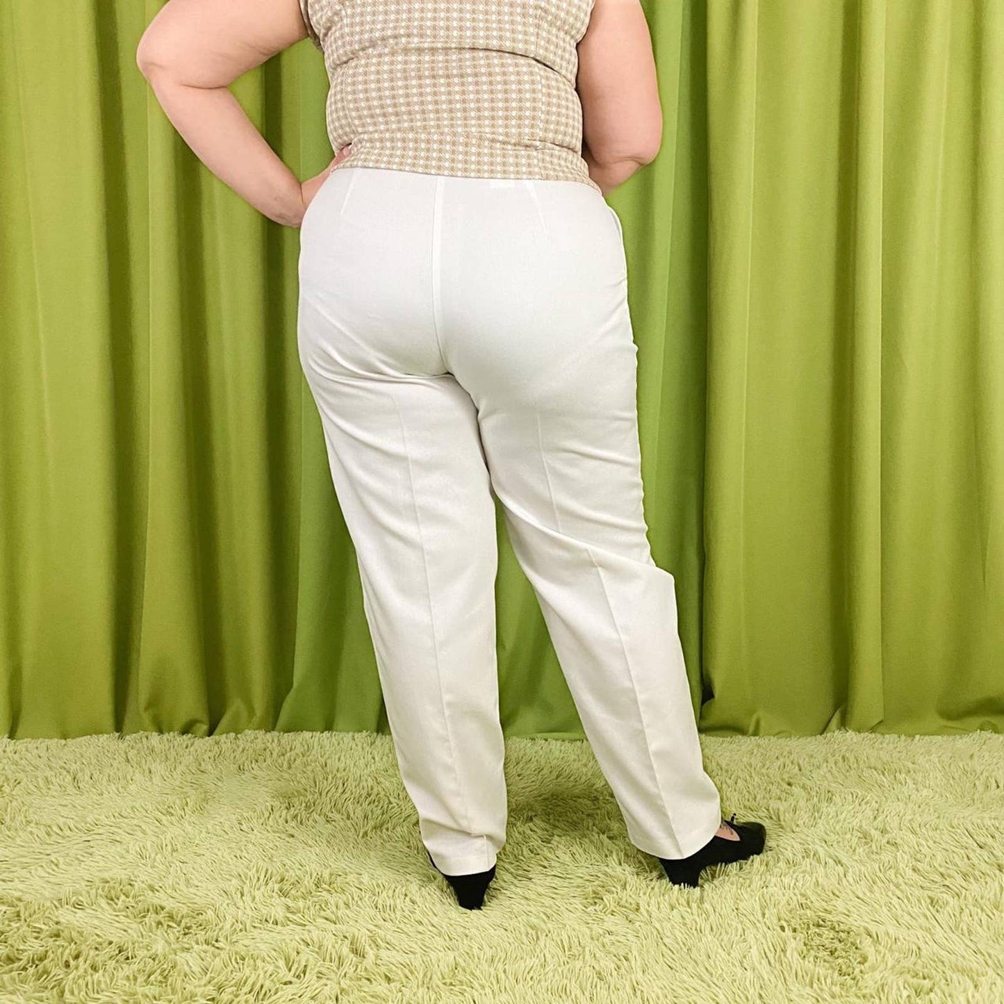 80s Vintage White High Waisted Tapered Levi’s Trousers