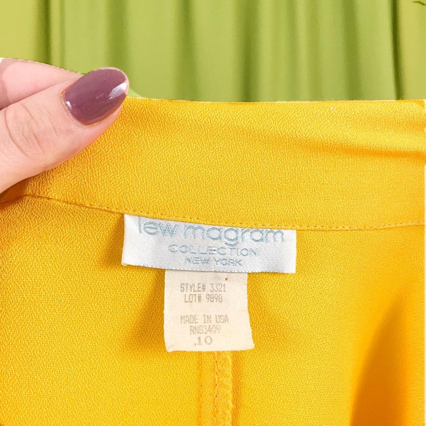 80s Vintage Bright Yellow 2 Piece Longline Asymmetrical Skirt Suit