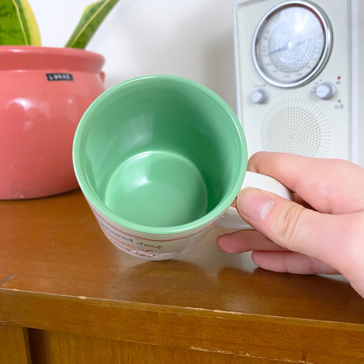 80s Vintage “A Cluttered Desk is the Sign of a Genius” Coffee Mug